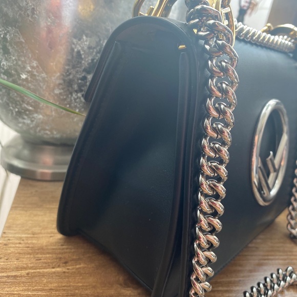Sold on IG 🌹Fendi Kan I Small in black leather - Picture 11 of 16